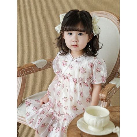 Girls Rose Dress 2023summer Childrensprincess Dress Toyszoom
