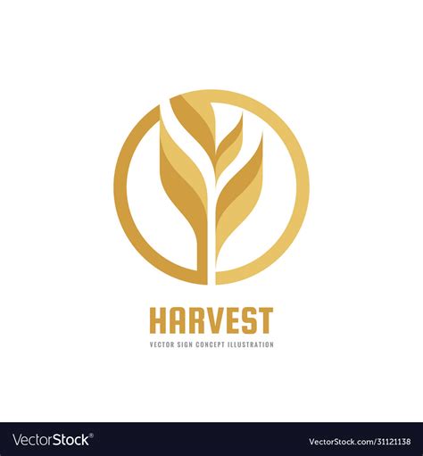 Harvest Logo Template Creative Royalty Free Vector Image