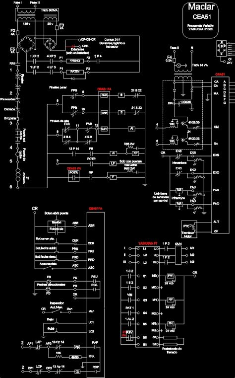 This indicating that the elevator has reached the top floor and inform the control panel that the elevator must move downwards at the next activation. Elevator Wiring Panel Diagram, Maclar Control, Yascawa Motor DWG Block for AutoCAD • Designs CAD