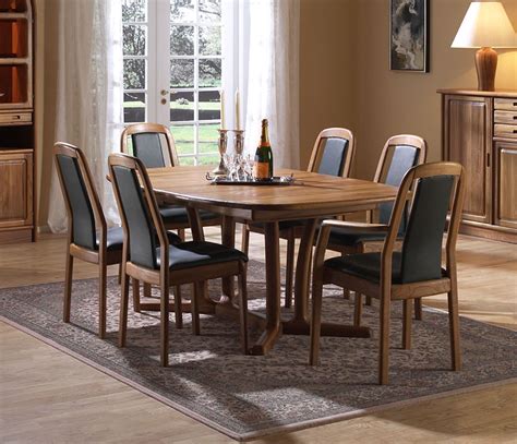 Cosvalve tempered glass dining table & chair set of 5, black finish table with rust resistant legs, armless design leather chair, for kitchen dining room restaurant coffee shop domestic. Fine dining room tables - solid wood Wharfside Danish ...