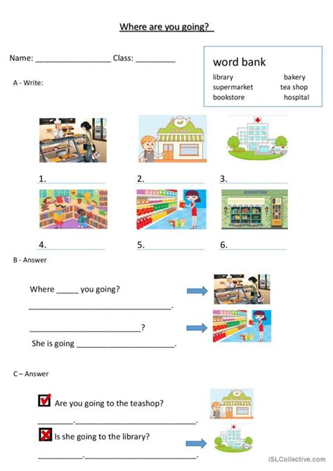 Where Are You Going English Esl Worksheets Pdf And Doc