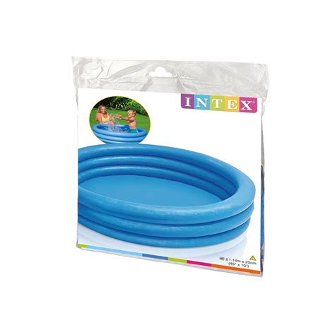 Intex Crystal Blue Three Ring Inflatable Paddling Pool 114m X 25cm