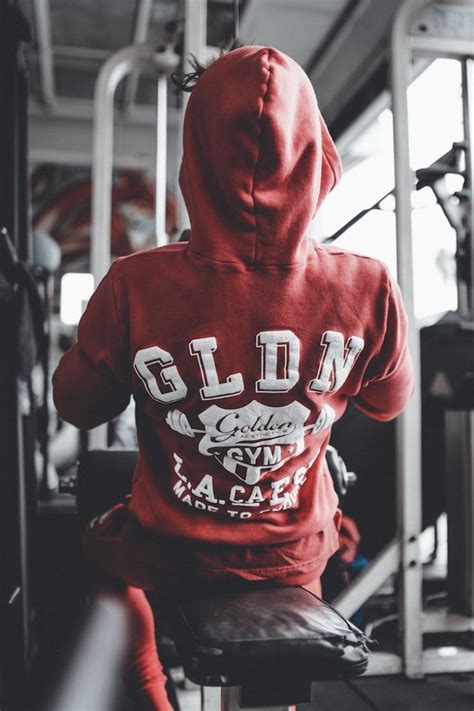 Shop latest collection of indian ethnic wear tops, dresses, skirts, bottoms, tunics, kurtis & kurtas online at indya. Golden Aesthetics Men's Red Gym Crest Hoodie | Golden ...