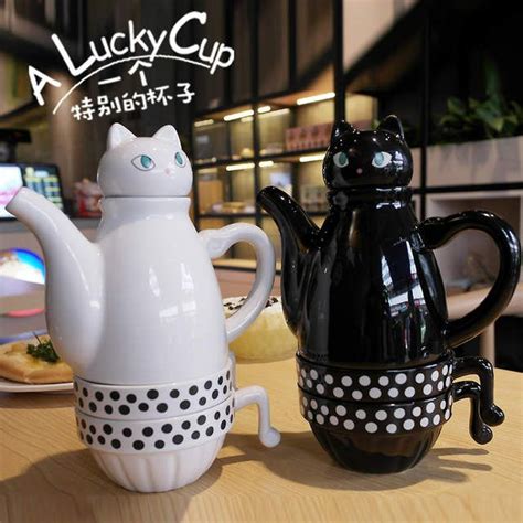 See more ideas about tea pots, ceramic teapots, pot sets. Online Shop OUSSIRRO Ceramic Teapot Teacup Set Cat Simple ...