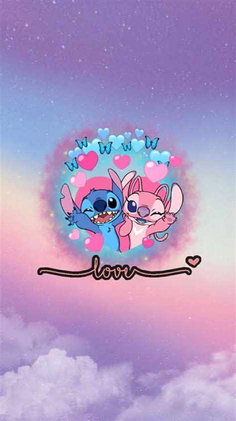 My Favorite In Cartoon Wallpaper Iphone Stitch And Angel Disney Wallpaper