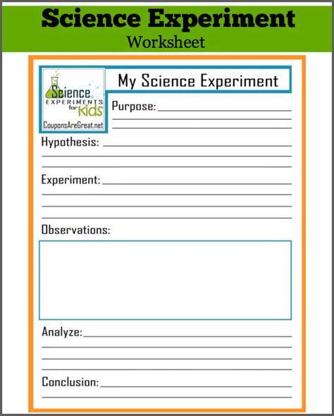 Printable Science Experiment Recording Sheet Printable World Holiday