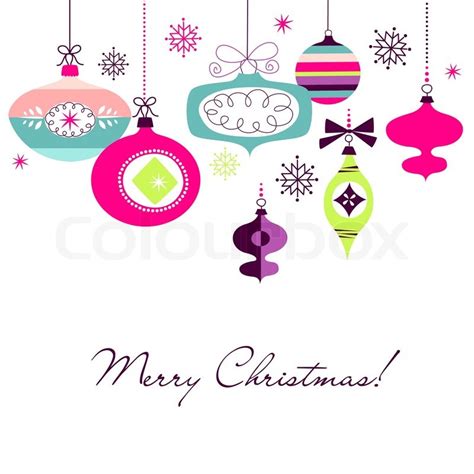 Download Retro Christmas Ornaments | Stock vector | Colourbox
