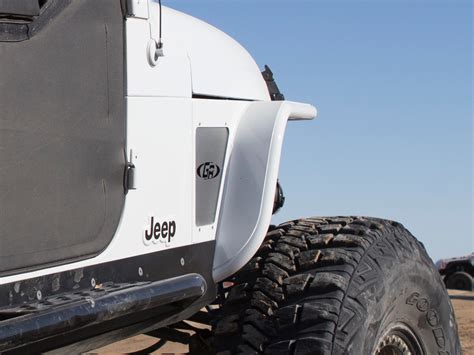 Yj 4 Flare Front Tube Fenders Steel Genright Jeep Parts