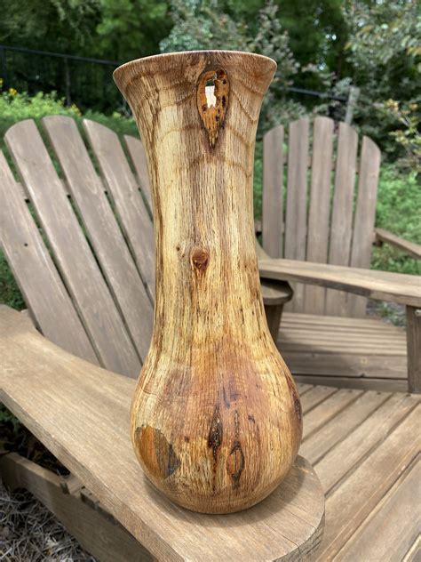 Spalted Tall Wood Vase Etsy