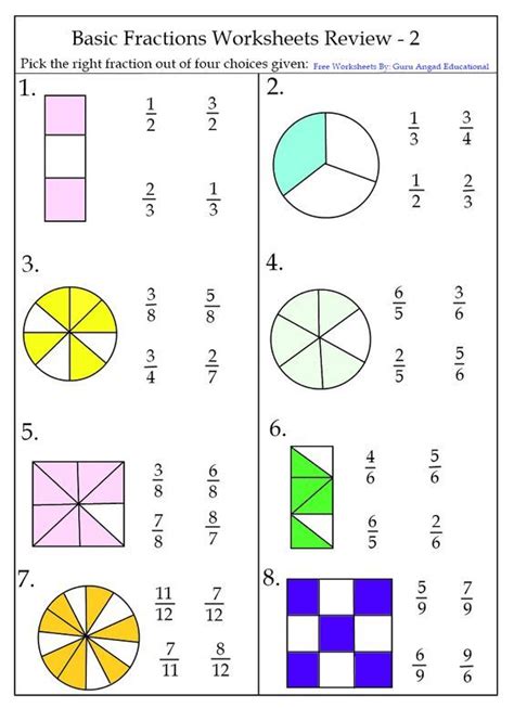 Free Printable 3rd Grade Math Worksheets Fractions