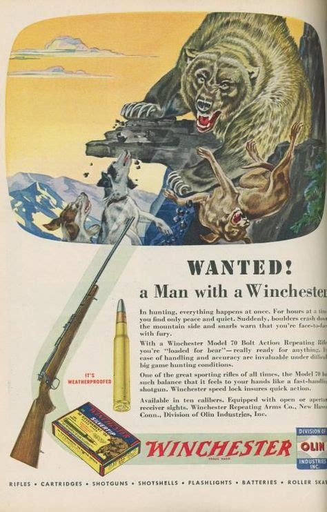 Old Winchester Ad With Images Vintage Guns Hunting Art Guns