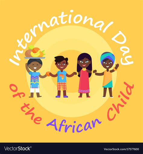 International Day Of African Child Advertisement Vector Image