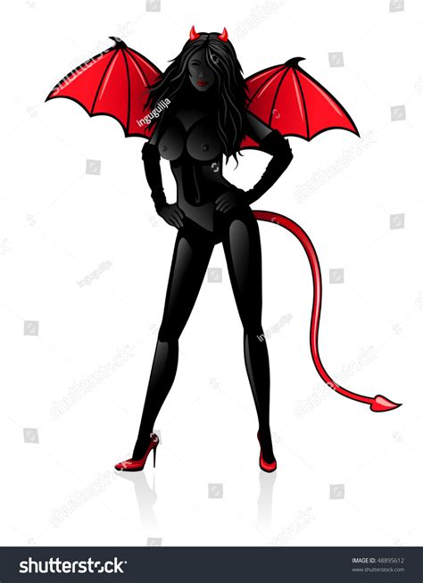 Sexy Demon Girl Stock Vector 48895612 Shutterstock