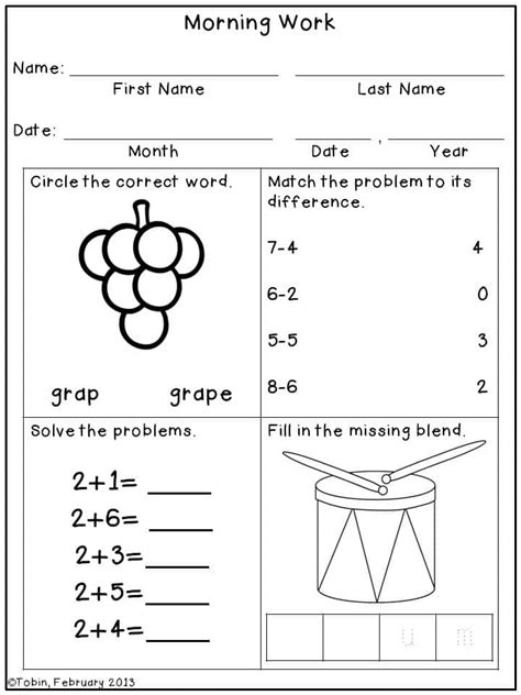 Morning Work October First Grade Packet New Digital Option Included