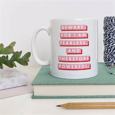 Empowering Fearless Feminist Mug Gift By Bookishly