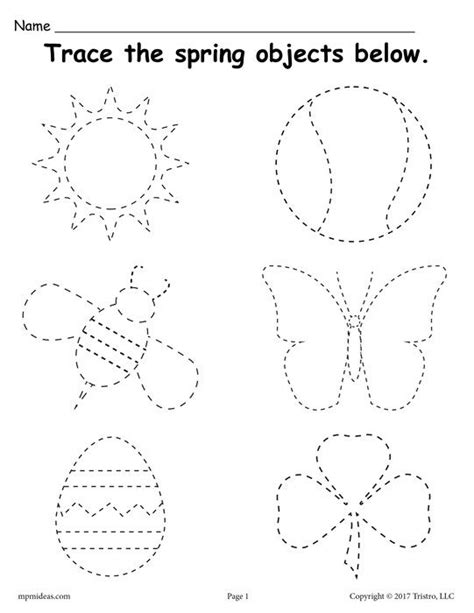 Printable Spring Themed Tracing Worksheet! | Tracing worksheets
