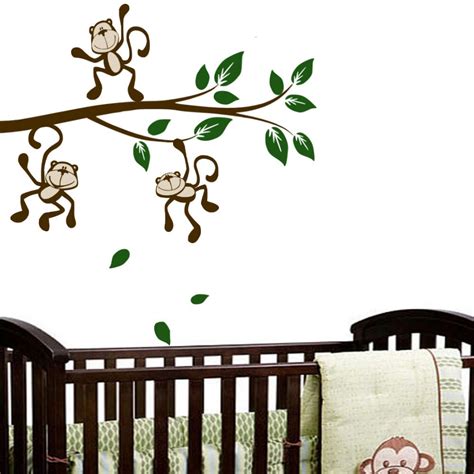 Vinyl Monkey Around On A Branch Wall Decal Free Shipping On Orders