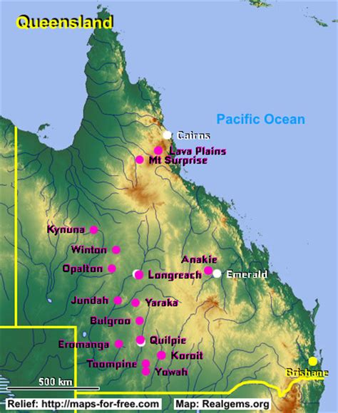 Queensland is a massive state, big enough to fit several european countries within and still leave room to move. Gemstone Deposits: Australia