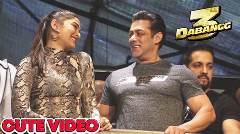 Salman Khan और Saiee Manjrekar के बिच Cute Moments Watch Video Dabangg 3 Youtube