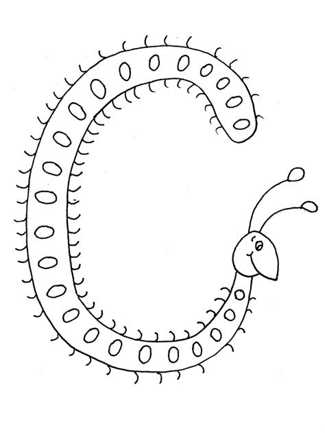 caterpillar alphabet coloring pages coloring book