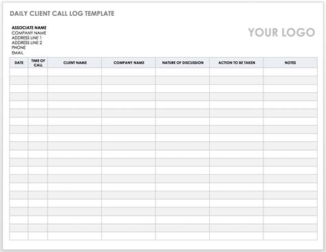 Customer Call Log Template Excel For Your Needs