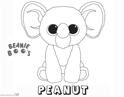 Try coloring with these beanie boo coloring pages or flip them over and draw your own beanie boo! Beanie Boo Coloring pages Peanut - Free Printable Coloring ...