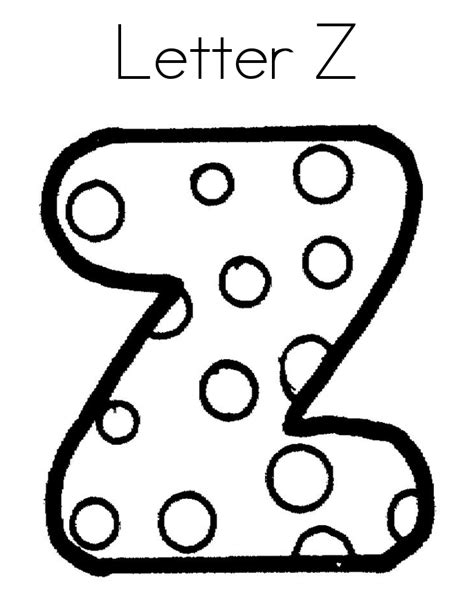 Letter Z Coloring Pages To Download And Print For Free