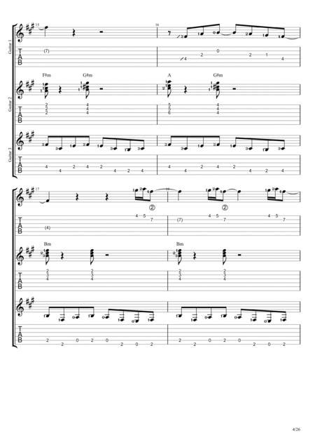 Billie Jean Trio Guitar Tablature By Michael Jackson Digital Sheet Music For Tablature