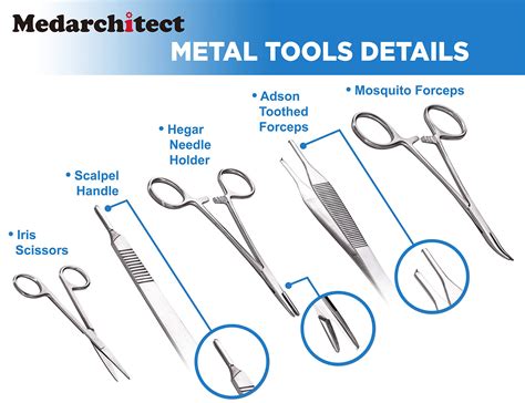 Medarchitect Suture Practice Kit 30 Pieces For Medical Student Suture