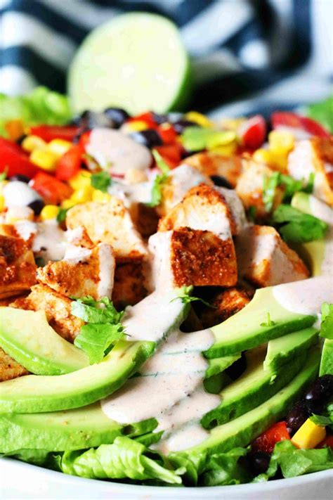 Southwest Chicken Salad And Chipotle Lime Dressing The