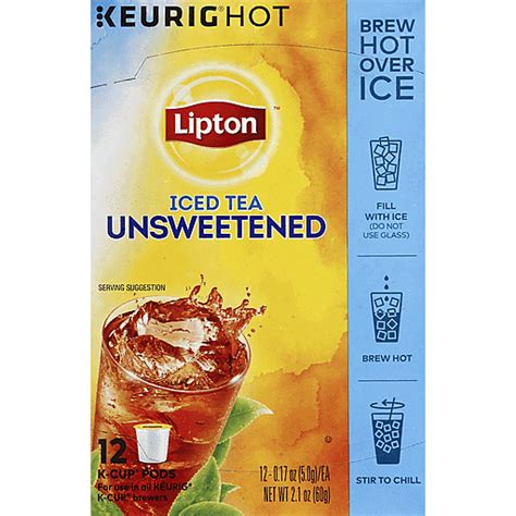 Lipton Unsweetened Iced Tea K Cup Pods 12 Ct Box K Cups Price Cutter