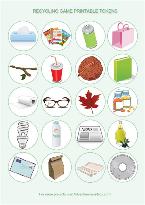 Printable garbage card game rules. Recycling Game Printable - Adventure in a Box