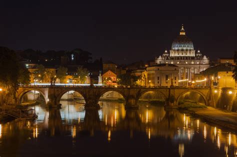 Tiber River St Peters Basilica Rome Italy Rivers Bridges