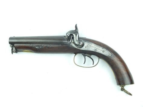 An Irish 577 Double Barrelled Percussion Officers Or Howdah Pistol By