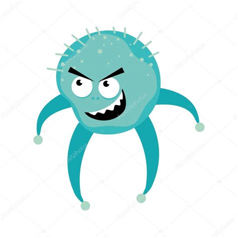 Coronaviruses are a group of related rna viruses that cause diseases in mammals and birds. bacterium virus germ facial expressions design — Stock ...