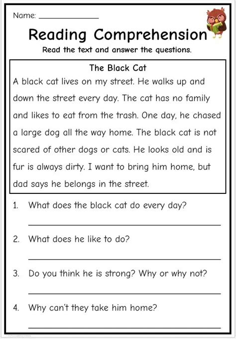 Grade 1 Reading Comprehension Free English Worksheets