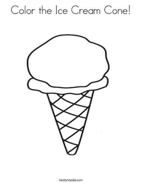 Also there presented some colouring pictures of ice cream trucks and people with ice cream. Color the Ice Cream Cone Coloring Page - Twisty Noodle