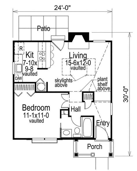 The single level with an open floor plan is popular as a downsizing home. Image result for 500 square foot ranch floor plan simple basic | Tiny house floor plans, Floor ...