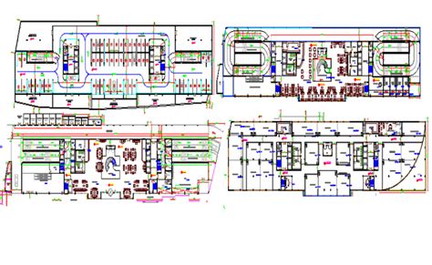Floor Plan Layout Of Multi Flooring Five Star Hotel Dwg File