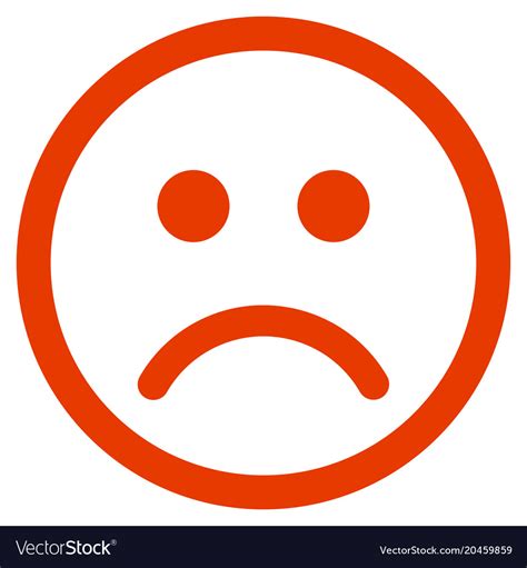 Sad Smiley Flat Icon Royalty Free Vector Image