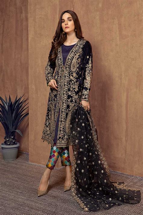 Maria B Pakistani Fashion Latest Women Best Winter Dresses 2019 2020 Designs 2