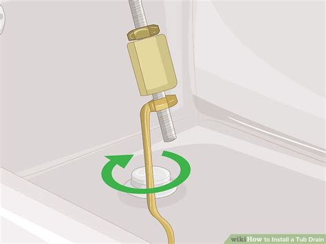 The drain flange installs by threading it to the bathtub's drain shoe, which is a length of pipe that connects to the waste and overflow pipes. How to Install a Tub Drain: 10 Steps (with Pictures) - wikiHow
