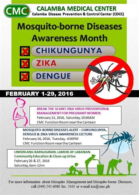 Calamba Medical Center Zika Virus And Mosquito Borne Diseases Prevention