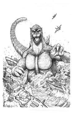 Skull island, the main antagonist of the 2019 film godzilla: Free Godzilla Coloring Page | Godzilla, Godzilla birthday ...