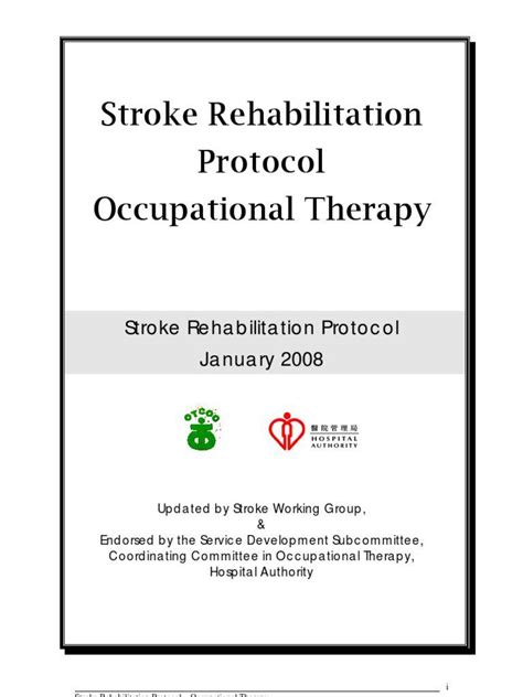 Ot Guidelines Stroke Rehab Protocol Final Free Download As Pdf File