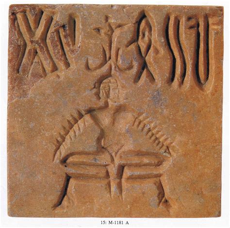 A Cernunnos Like Person On An Indus Seal By Petrusagricola Mohenjo