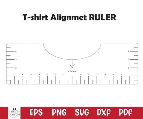 Tshirt Ruler SVG T-shirt Alignment Tool svg Shirt Placement | Etsy