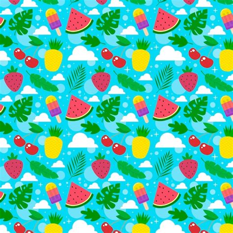 Summer Pattern Collection Free Vector