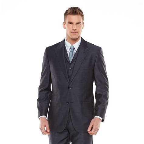 Mens Steve Harvey Modern Fit King Suit Jacket Size 46 Short Blue