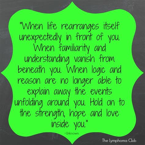 We intend to motivate the cancer patients and encourage them to fight cancer. When Life Rearranges Itself Unexpectedly Quote | Cancer ...